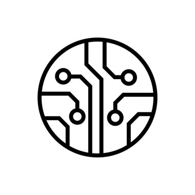 Devre kartı, teknoloji vektör simgesi. Web sitesi tasarımın için, logo, uygulama, UI. Vektör illüstrasyonu