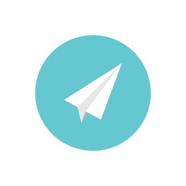 Web sitesi tasarımı, logosu, uygulaması, Ui için kağıt uçak vektör simgesi uçak seyahat sembolü. Vektör çizimi