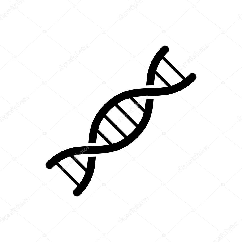 DNA icon vector isolate on white background for your web design, logo, UI. illustration