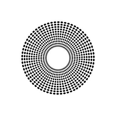 Soyut ekolayzır müzik ses dalgası çember vektör simgesi. logo tasarımı, yuvarlak satır simgesi, daire ögesi, element arkaplanı, illüstrasyon