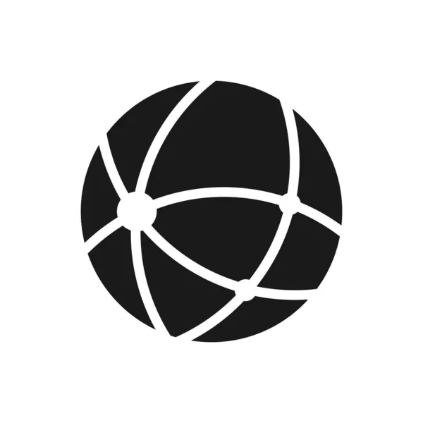 Tecnologia Globale Social Network Icona Vettoriale Graphic Design Logo Sito — Vettoriale Stock