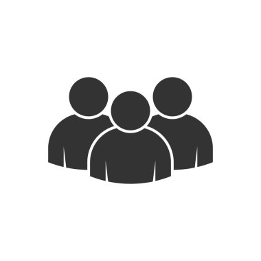 People flat style icon vector. Teamwork symbol. Group of humans sign For your web site design, logo, app, UI. illustration