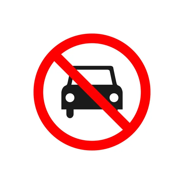 Car Allowed Prohibition Vector Icon Sign Drive Symbol Cars Entry — Stock Vector