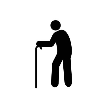 Grafik tasarım, logo, web sitesi, sosyal medya, mobil uygulama, ui illüstrasyon için personel simgesi vektörü olan yaşlı adam