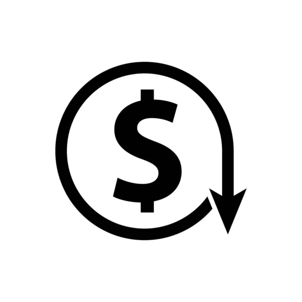 用于平面设计 社交媒体 移动应用程序 Ui示例的降低成本图标向量财务概念 — 图库矢量图片