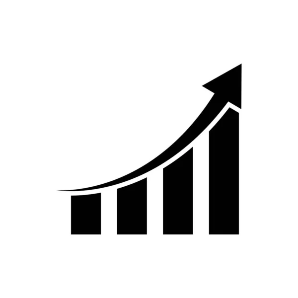 Tillväxtgraf Business Chart Vector Ikon Finans Redovisning Försäkring Koncept För — Stock vektor