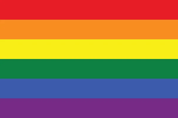Lgbt Rainbow Pride Flag Lesbian Gay Bisexual Transgender Symbol Graphic — Stock Vector