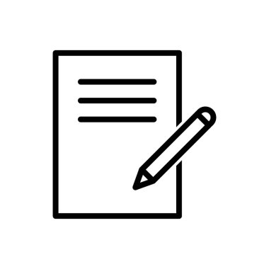 Masa, not defteri, kağıt, grafik tasarım, logo, web sitesi, sosyal medya, mobil uygulama, ui illüstrasyon için kalem taslak ikonu vektörü