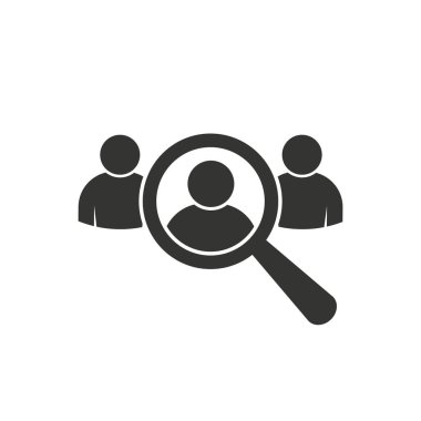İnsan kaynakları ikonu vektör pazar araştırması, grafik tasarım, logo, web sitesi, sosyal medya, mobil uygulama, ui illüstrasyon işaretleri hedefleniyor