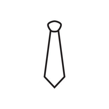 Tie outline icon vector necktie symbol isolated on white background for graphic design, logo, website, social media, mobile app, UI illustration
