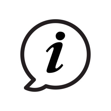 Grafik tasarım, logo, web sitesi, sosyal medya, mobil uygulama, ui illüstrasyon için bilgi simgesi
