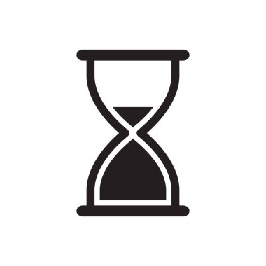 Web sitenizin tasarımı, logosu, uygulaması, UI.illüstrasyonu için kum saati simgesi simgesi işareti