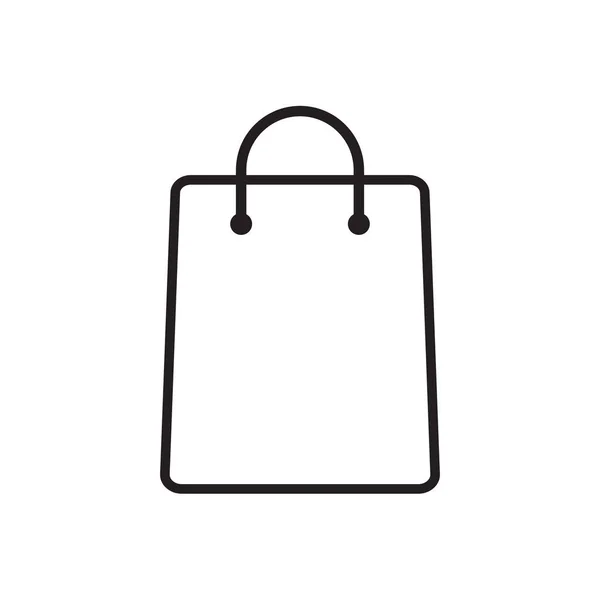 Bolsa Compras Contorno Icono Vector Aislado Sobre Fondo Blanco Para — Archivo Imágenes Vectoriales