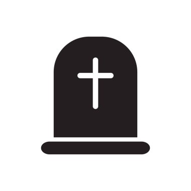 Grave, Rip, web siteniz için düz vektör simgesi, logo, uygulama, UI. resimleme