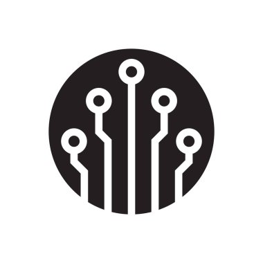 Devre kartı, teknoloji vektör simgesi. Web sitesi tasarımın için, logo, uygulama, UI. Vektör illüstrasyonu