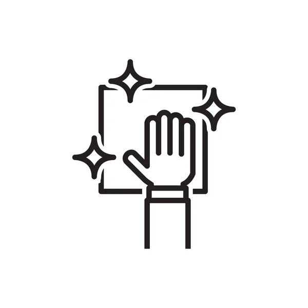 Значок Контура Чистой Поверхности Простой Символ Очистки Графического Дизайна Логотип — стоковый вектор