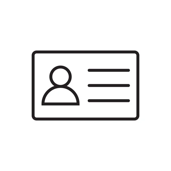 Employee Clerk Card Vcard Vector Icon Illustration Graphic Design Logo — Stock Vector