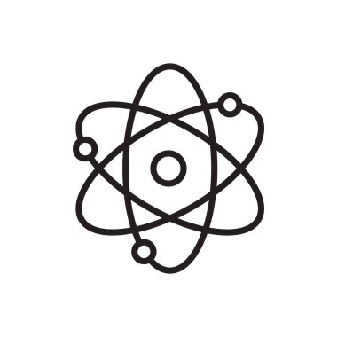 Moleküler atom nötron laboratuarı Simge Vektör Fizik Modeli web sitesi tasarımı, logo, uygulama, UI için. resimleme