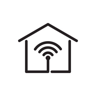 Grafik tasarım, logo, web sitesi, sosyal medya, mobil uygulama için akıllı ev vektör simgesi, ui
