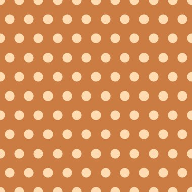 Kahverengi arka planda pürüzsüz desenli polka noktaları. Masaüstü duvar kağıdı, web tasarımı, kartlar, davetiye vektör illüstrasyonu için