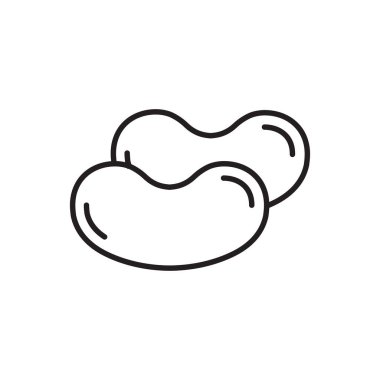 Grafik tasarım, logo, web sitesi, sosyal medya, mobil uygulama, ui illüstrasyon için fasulye ana hatları vektörü