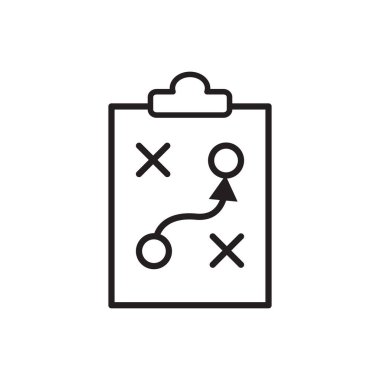 Grafik tasarım, logo, web sitesi, sosyal medya, mobil uygulama, ui illüstrasyon için strateji ana hatları vektör simgesi