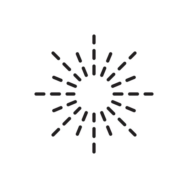 Sunburst Sun Burst Vector Icono Línea Para Diseño Web Logotipo — Vector de stock