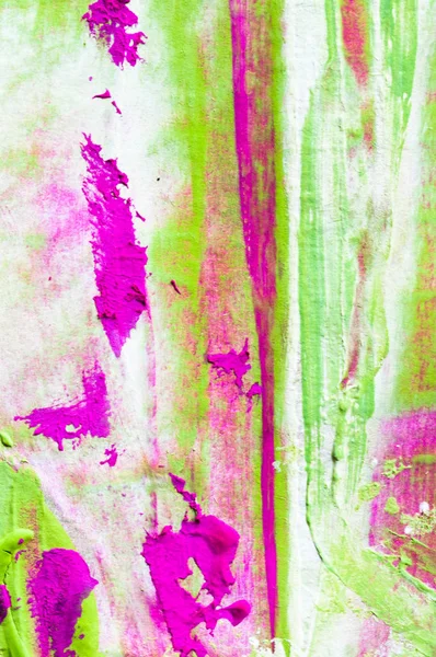 Pintura Abstrata Rosa Verde Branco — Fotografia de Stock