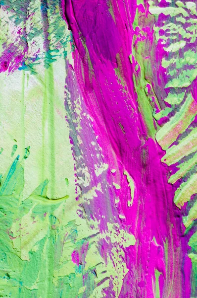 abstract painting pink, white green