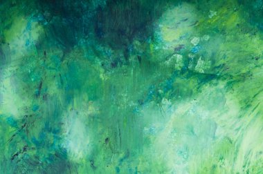 soyut boyama, yeşil varyasyonları