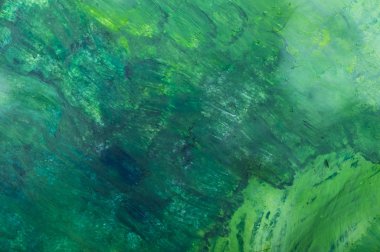 soyut boyama, yeşil varyasyonları