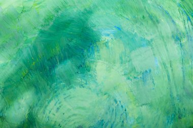 soyut boyama, yeşil varyasyonları