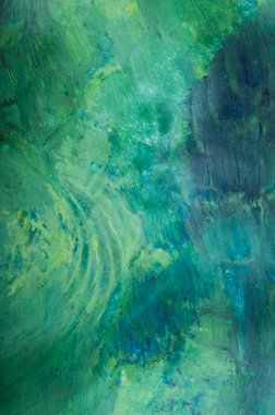 soyut boyama, yeşil varyasyonları