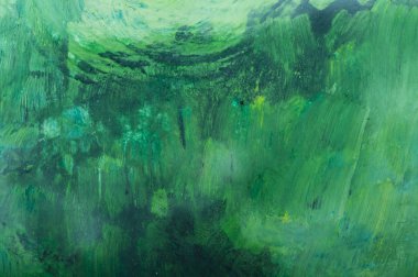 soyut boyama, yeşil varyasyonları