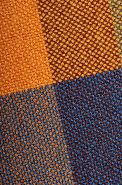 Textura Lino Amarillo Azul Detalle —  Fotos de Stock