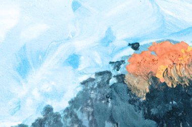 abstract painting, detail part of summer landscape 