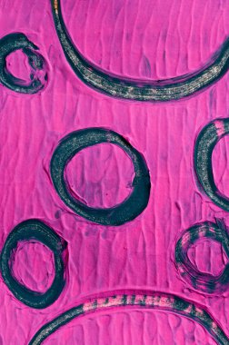 soyut guaj resmi, pembe mavi siyah