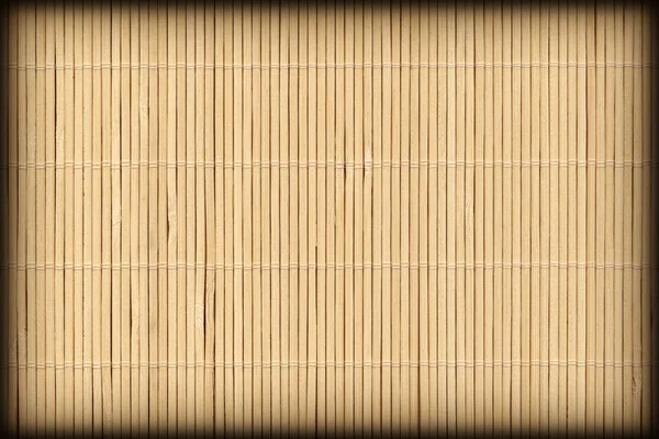 Bambusové Prostírání Rustikální Laťkový Prokládaný Hrubé Vignette Textury — Stock fotografie