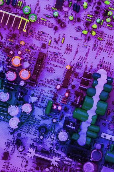 Circuit Board Multicolored Background — Stock Photo, Image