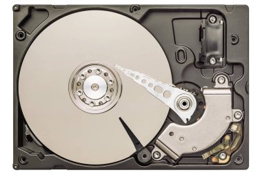Unassembled sabit disk sürücü yakın bakış