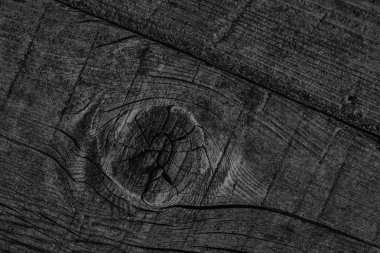 Çürük kırık düğümlü kaba Pinewood Floorboard Grunge yüzey doku detay siyah eski yıpranmış