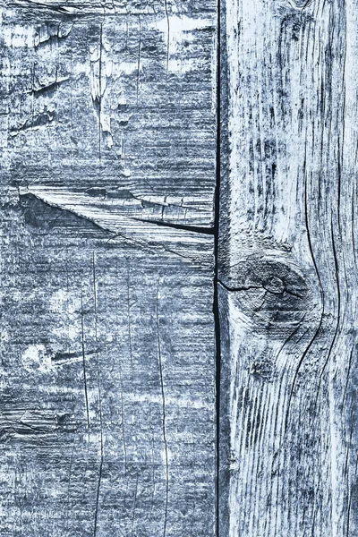 Blue Old Weathered Rotten Cracked Knotted Rough Pinewood Floorboard Grunge Surface Texture Detail — Stock Photo, Image