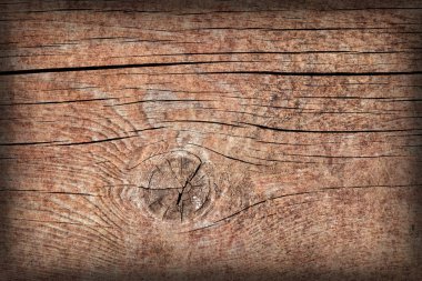 Eski kırık düğümlü çam ahşap döşemeler Vignette Grunge doku detay yıpranmış