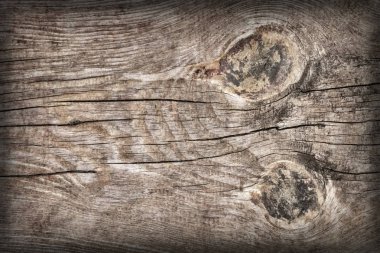 Eski kırık düğümlü çam ahşap döşemeler Vignette Grunge doku detay yıpranmış