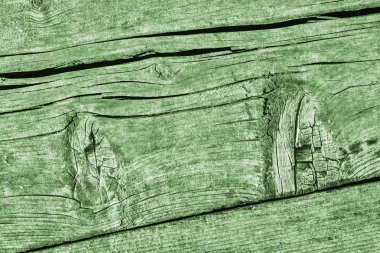Yeşil eski yıpranmış düğümlü çam ahşap döşemeler Grunge doku detay kırık