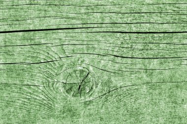 Yeşil eski yıpranmış düğümlü çam ahşap döşemeler Grunge doku detay kırık