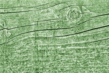 Yeşil eski yıpranmış düğümlü çam ahşap döşemeler Grunge doku detay kırık