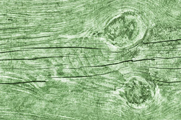 Green Old Weathered Cracked Knotted Pine Wood Floorboards Grunge Texture Detail — Stock Photo, Image