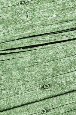 Rusty Phillips vida ile yeşil eski yıpranmış kırık düğümlü çam ahşap döşemeler ayrıntı gömülü