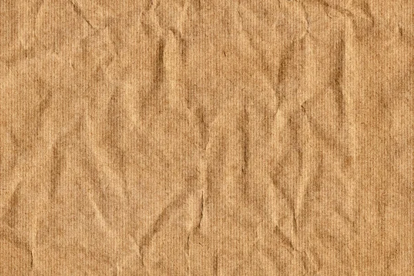 Brown rayas reciclaje Kraft papel grueso arrugado grunge textura — Foto de Stock